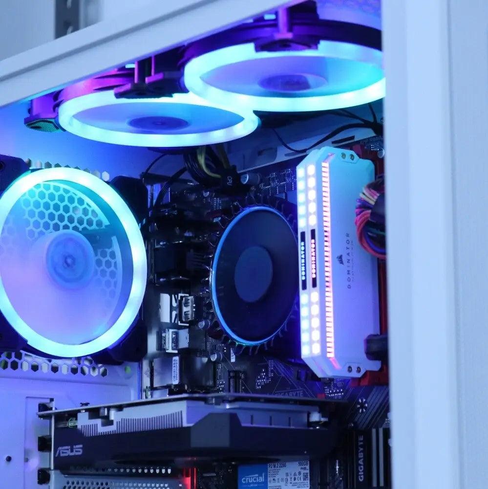 Shaelyns White & RGB Intel Rig (i5 12400F + GTX 1650) Lakes Custom Computers