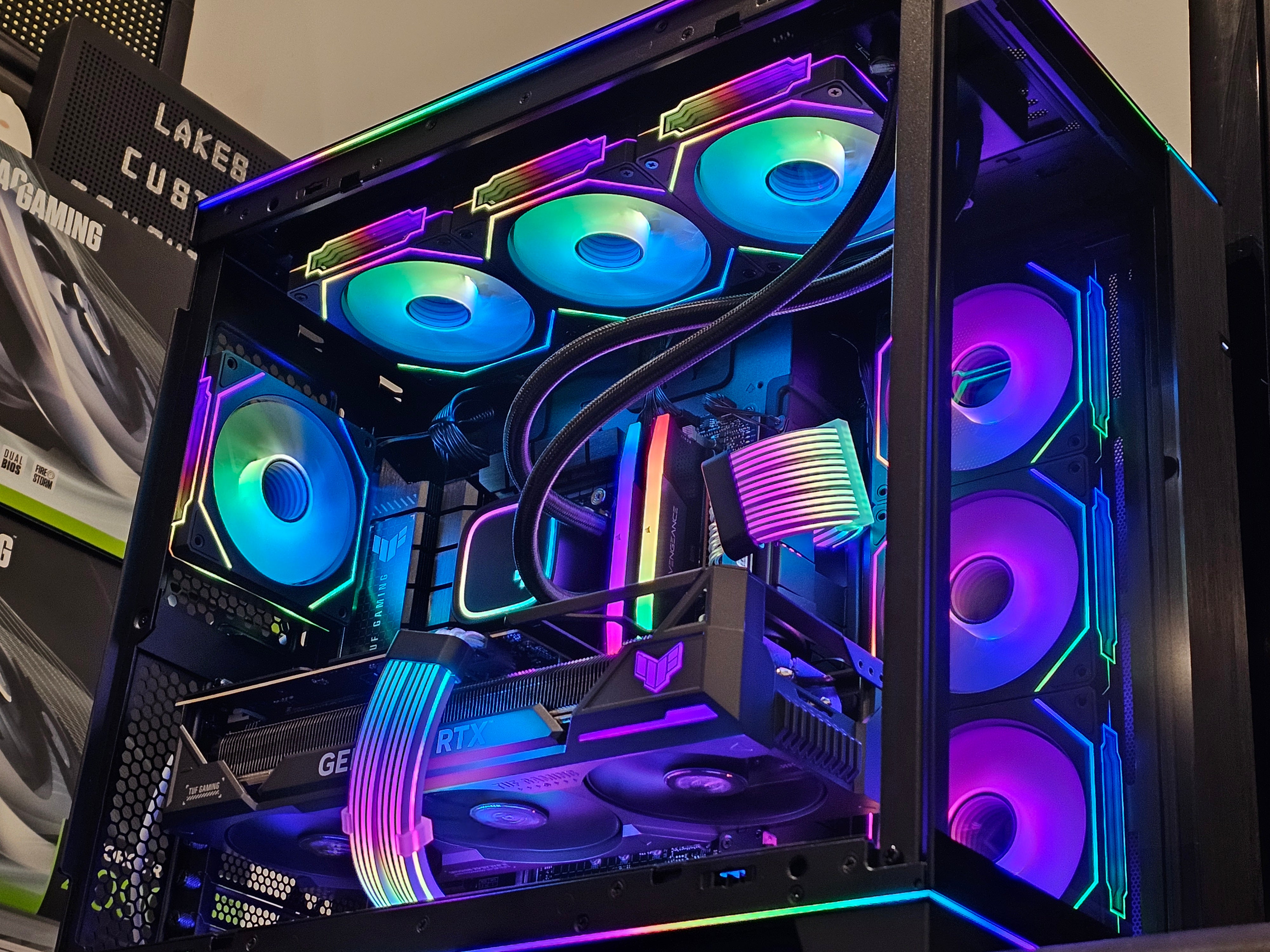 LCC Design RGB EVO PC (Ryzen 7 7800X3D + RTX 4080 SUPER) Lakes Custom Computers